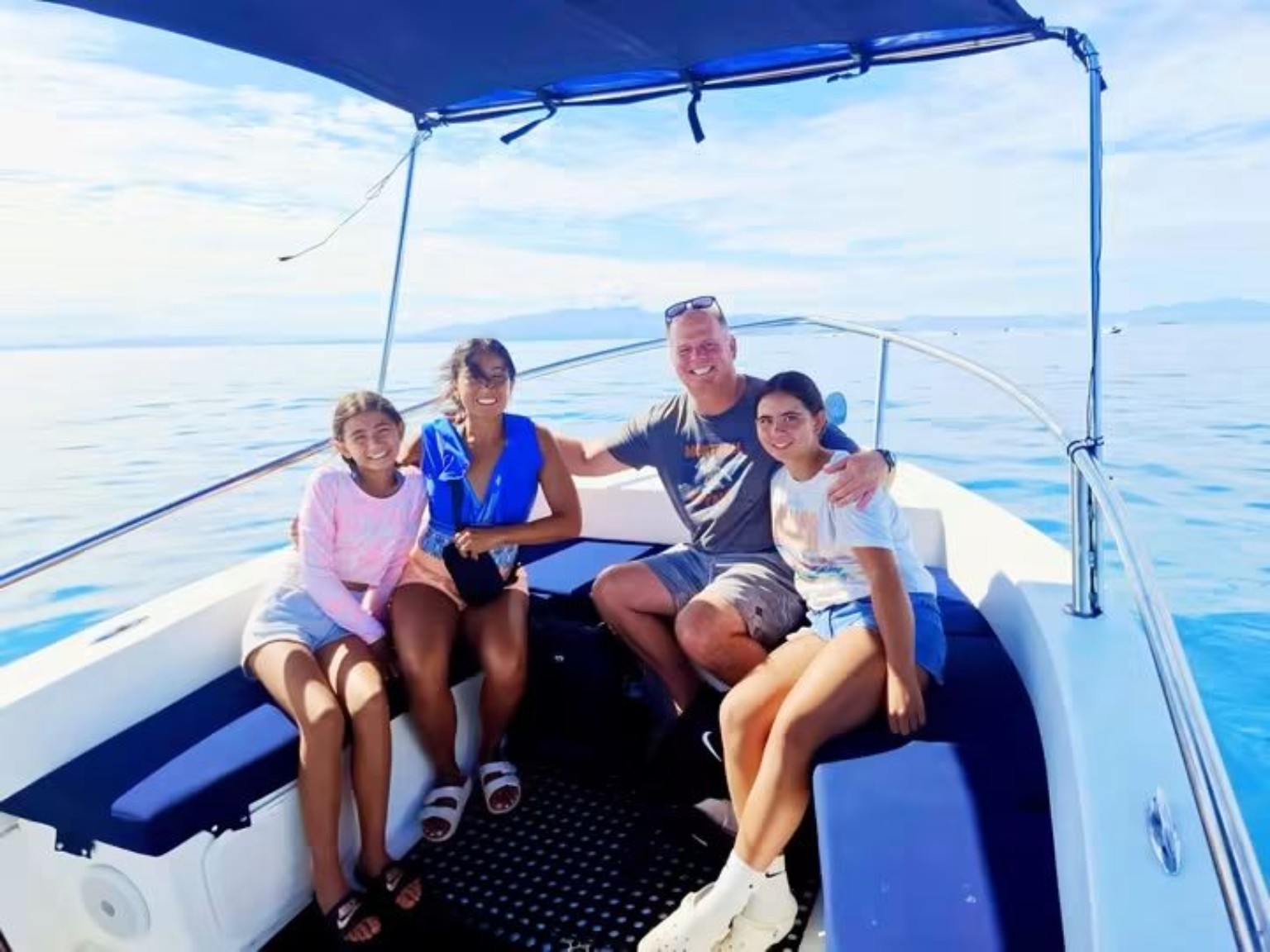 Family enjoying a private Mamanuca island transfer